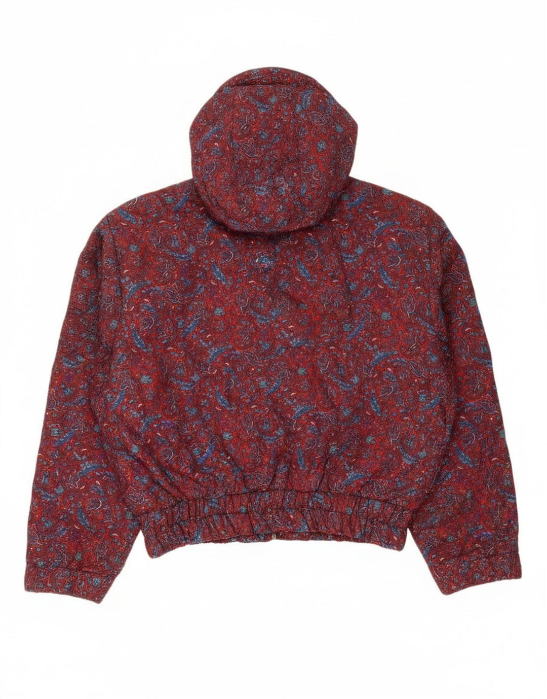 oltre Damska kurtka bomberka z kapturem, oversize UK 10 Small Red Paisley
