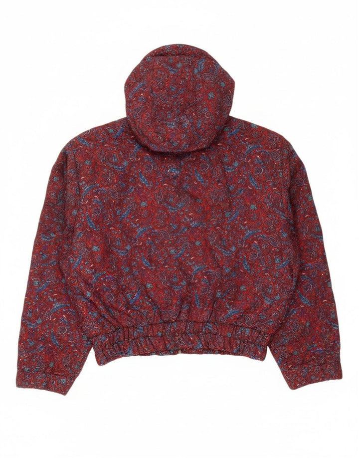 oltre Damska kurtka bomberka z kapturem, oversize UK 10 Small Red Paisley