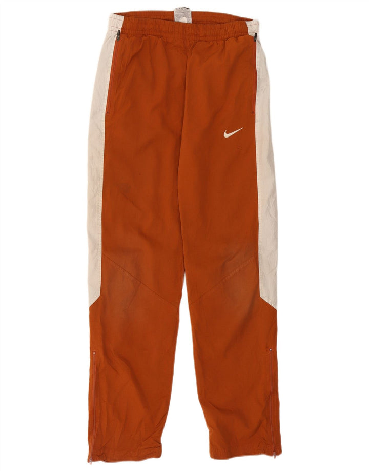 Męskie spodnie dresowe Nike, małe, brązowe, z poliestru w blokach kolorów