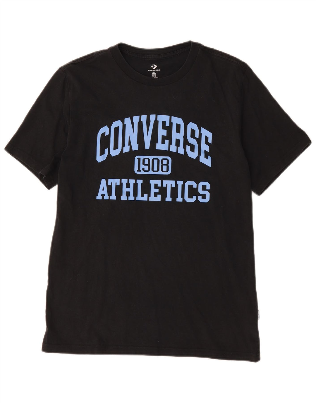 Converse Męski T-shirt z grafiką, mały, czarny, bawełniany