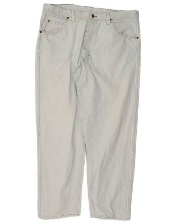 Wrangler Mens Straight Jeans W38 L30 Blue Cotton