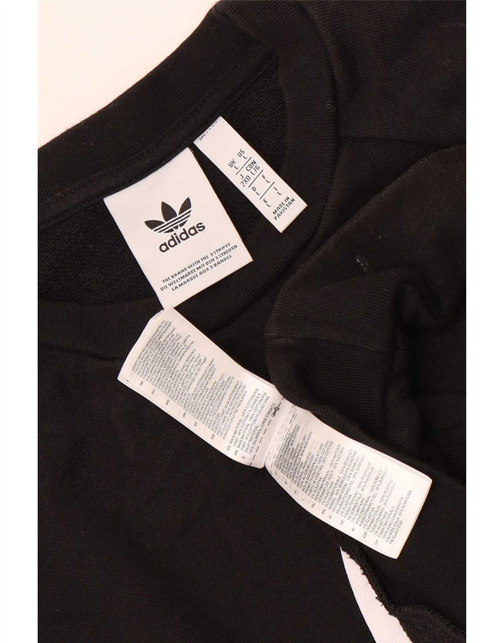Adidas Męska bluza z grafiką, duża, czarna, bawełniana