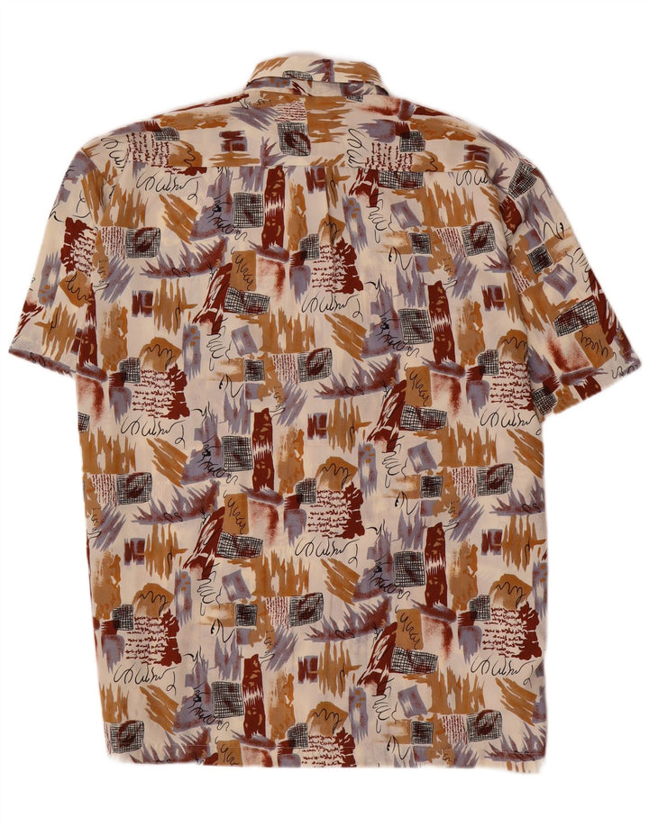 Koszula męska w stylu vintage w abstrakcyjny wzór 2XL, wielobarwny blok kolorów