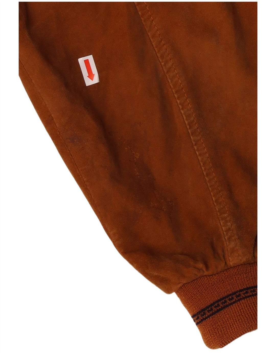 Męska zamszowa kurtka bomberka VINTAGE IT 50, duża brązowa skóra