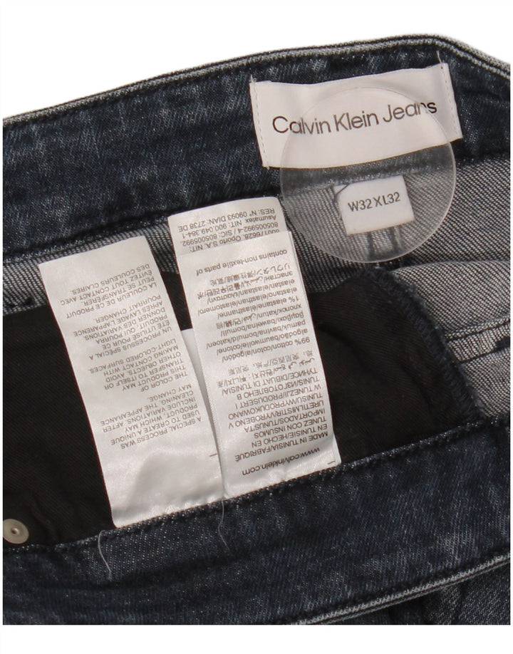 CALVIN KLEIN Męskie jeansy slim W32 L32 Niebieskie, bawełniane