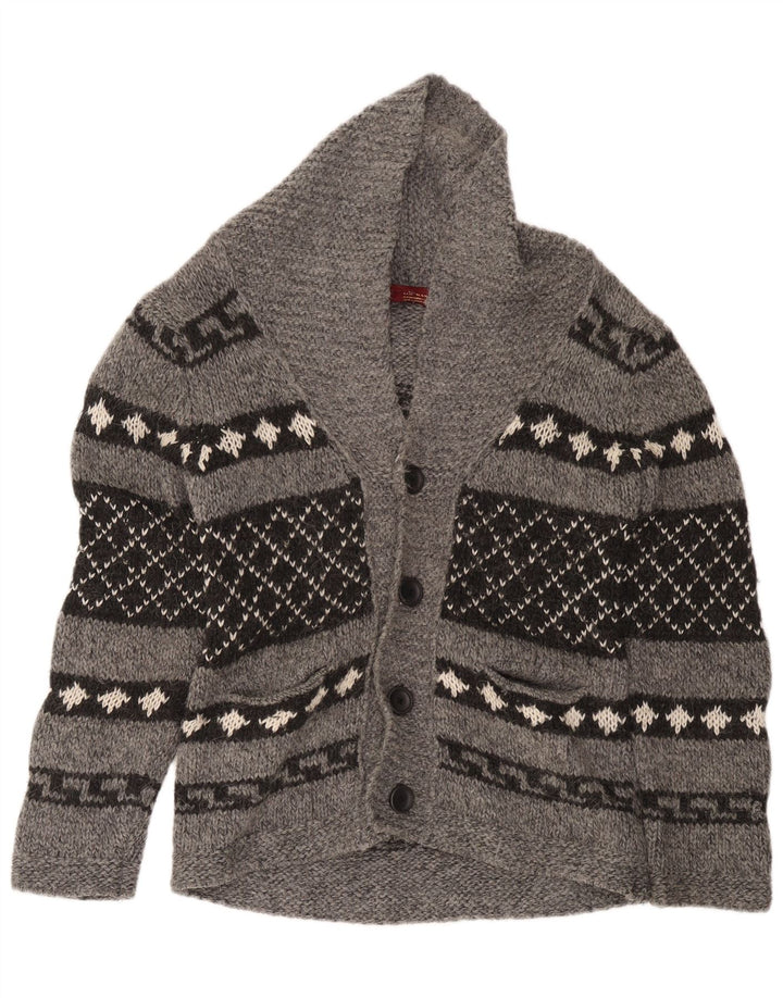 Męski sweter Zara, średnioszary, geometryczny