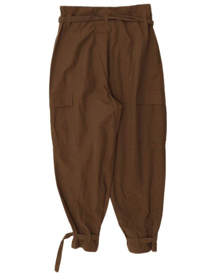 Spodnie damskie Zara Pegged Cargo, średnie W28 L26 Khaki, poliester