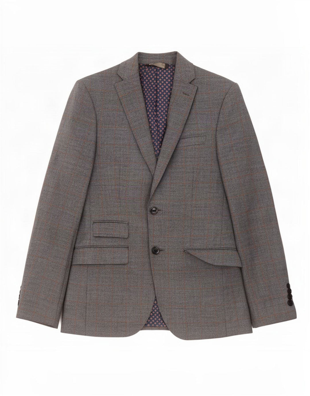 Marks & Spencer Męska marynarka slim fit zapinana na 2 guziki UK 36 w małą niebieską kratkę