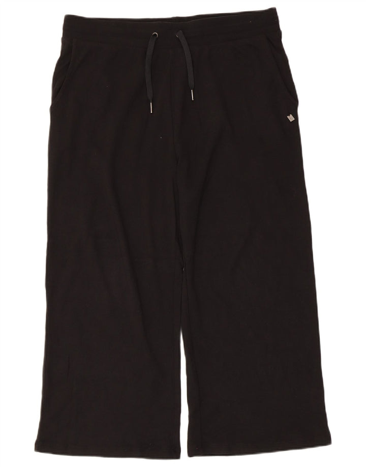 Damskie spodnie dresowe Capri firmy Dack UK 16, duże, czarne, bawełniane