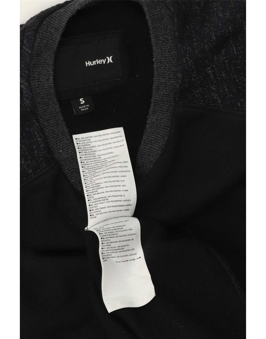 Męski sweter Hurley, mały, granatowy, bawełniany w cętki