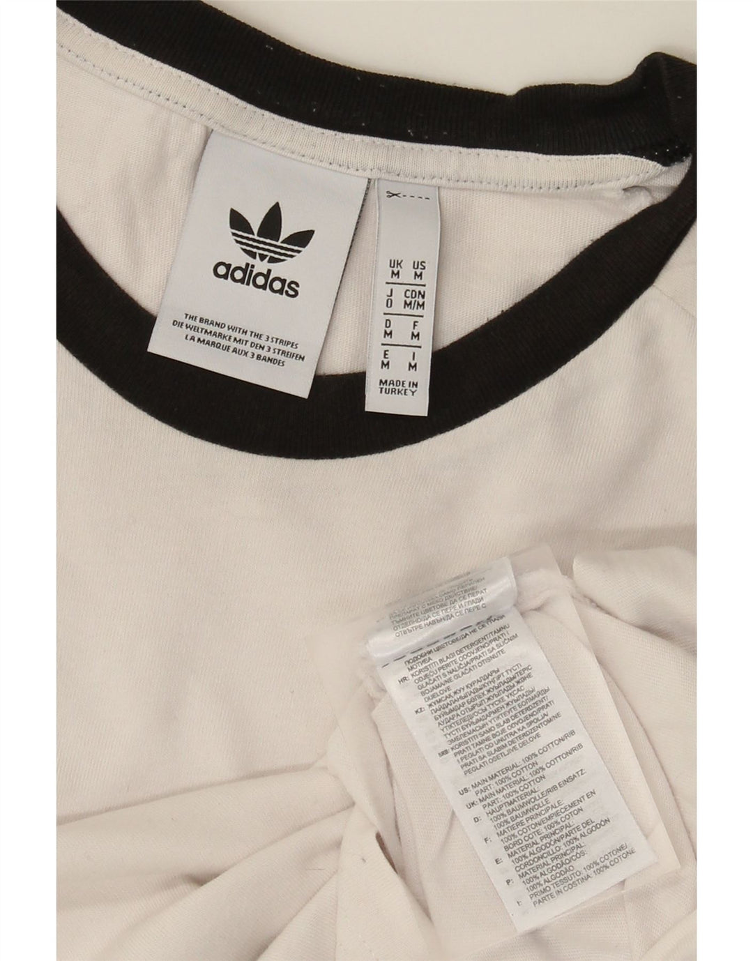 Adidas Męski T-shirt Top Średniej Białej Bawełny