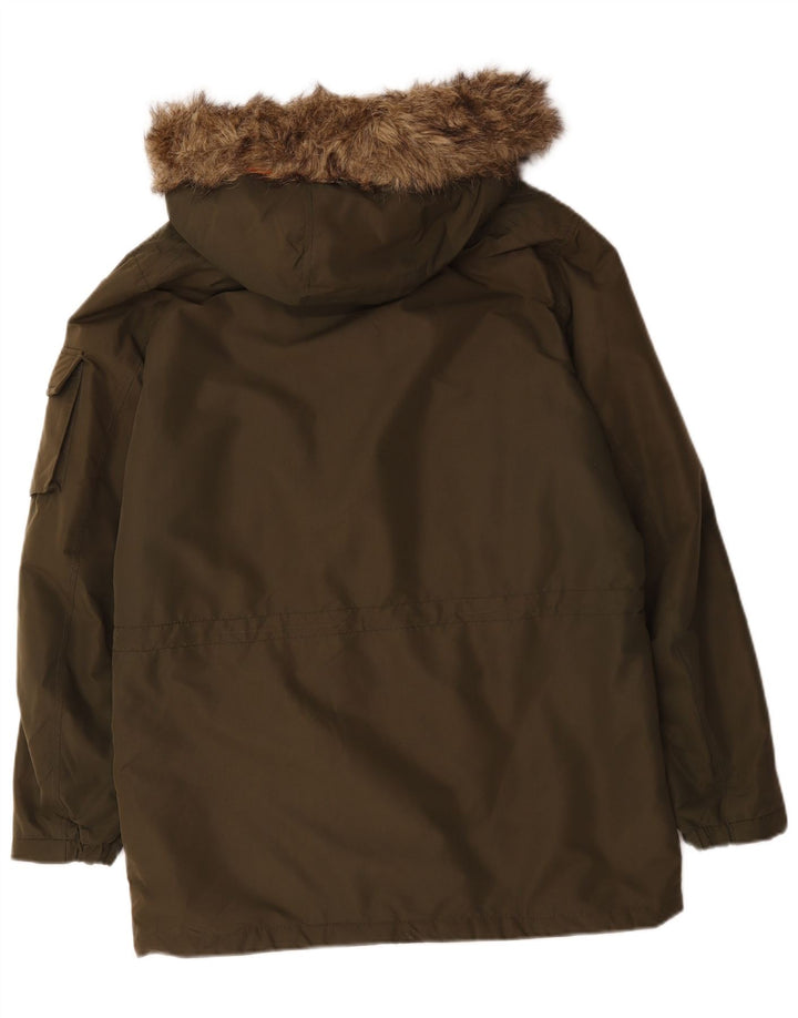 Męska kurtka parka z kapturem Jack & Jones, UK 38, średni khaki