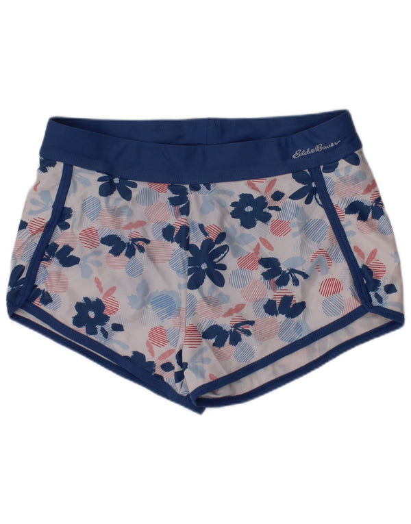 Eddie Bauer Girls Swimming Shorts 10-11 Years Medium Blue Floral Polyester