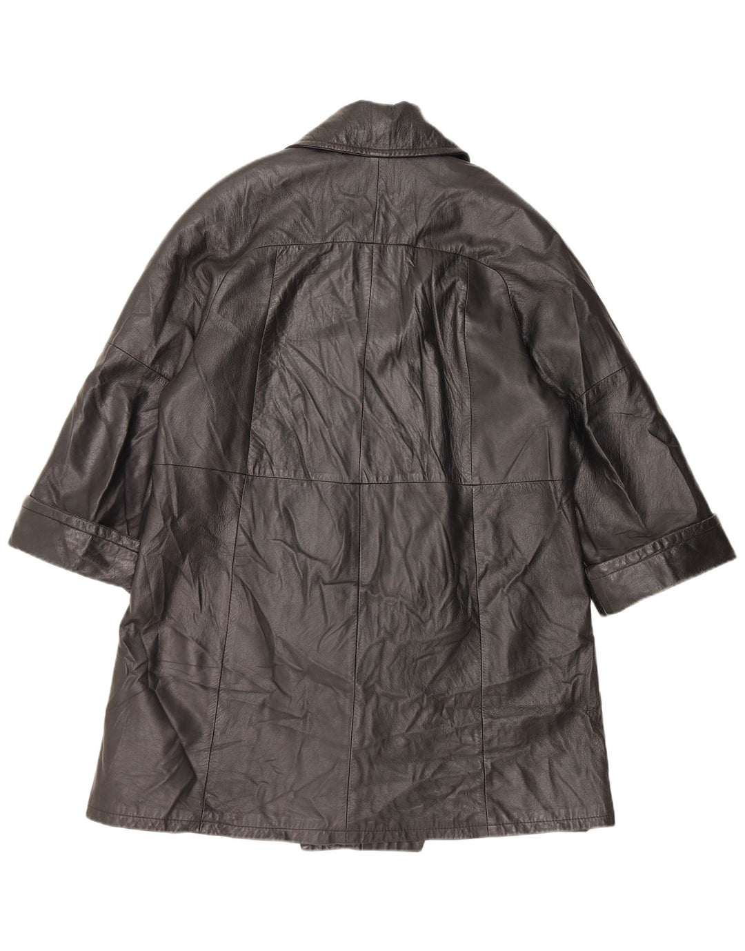 Damski płaszcz skórzany VINTAGE IT 48 XL czarny