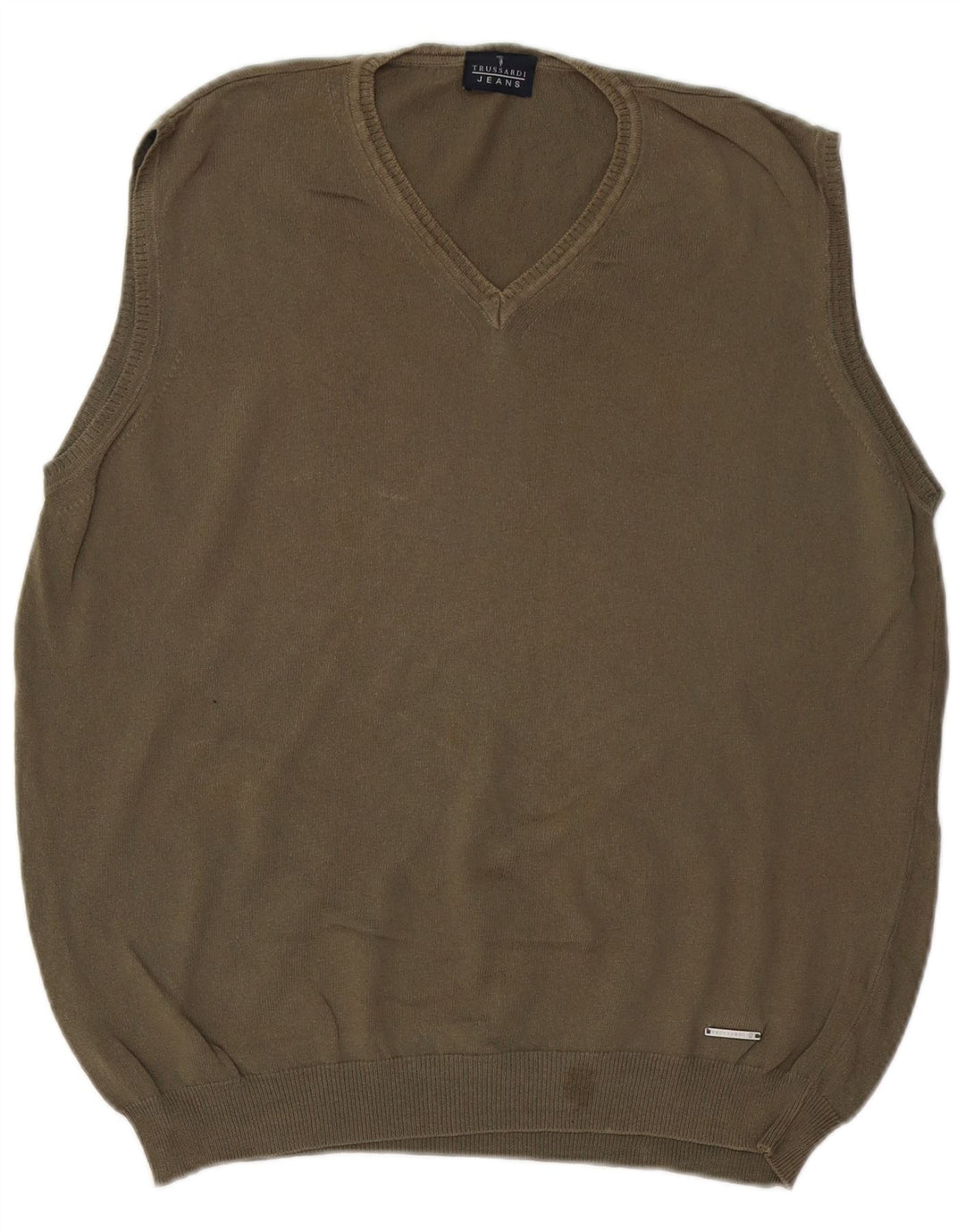 Męski podkoszulek bez rękawów TRUSSARDI, średni khaki
