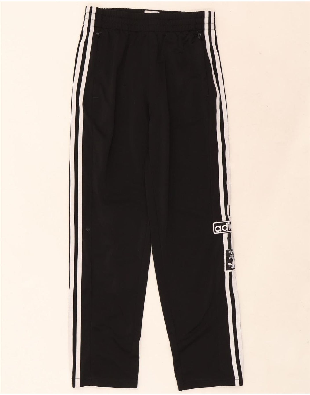 Chłopięce spodnie dresowe Adidas z grafiką 14-15 lat, czarny poliester