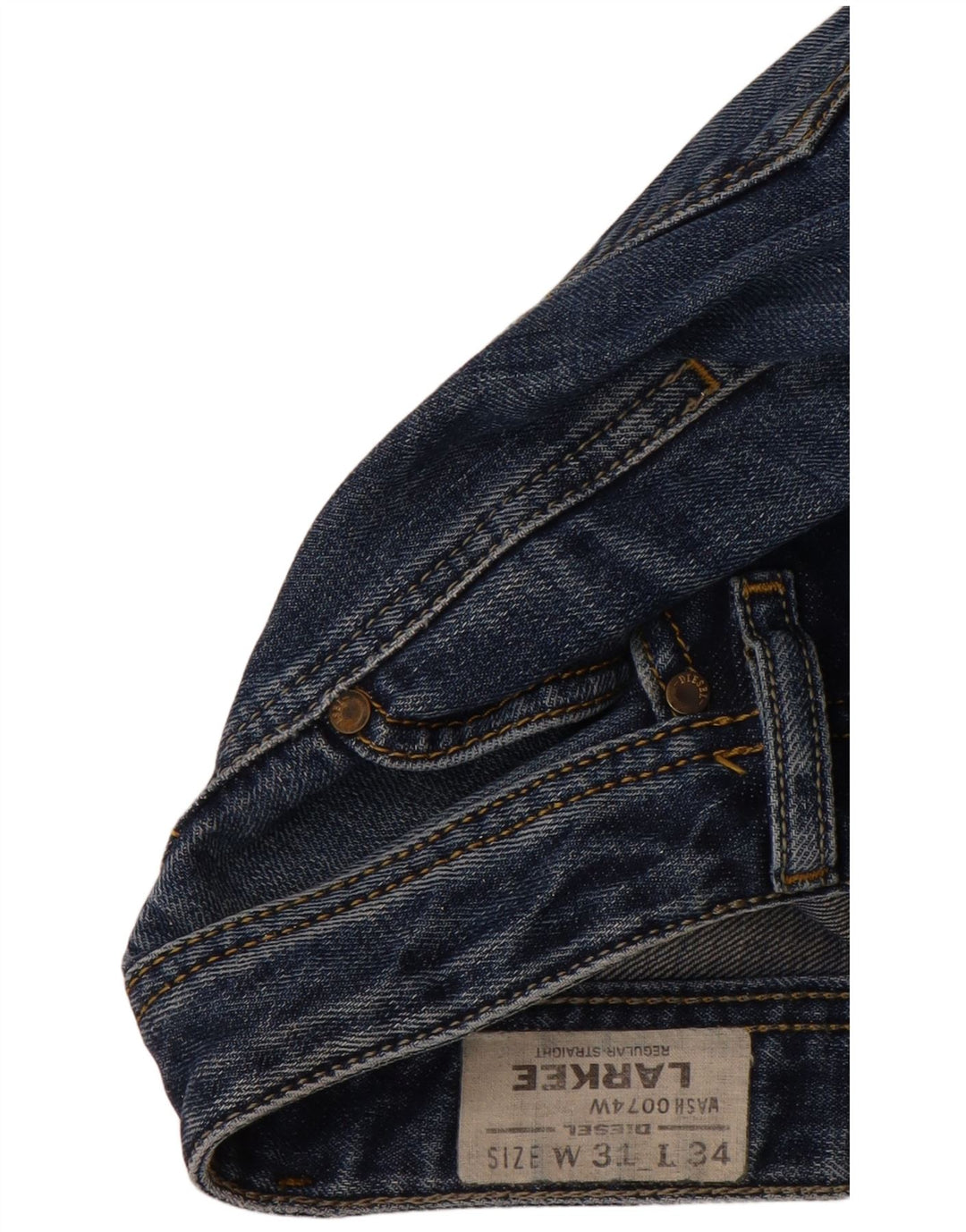 DIESEL Męskie proste dżinsy Larkee W31 L34 Niebieskie bawełniane