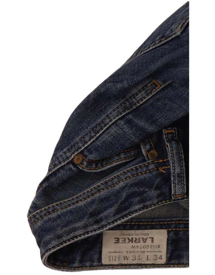 DIESEL Męskie proste dżinsy Larkee W31 L34 Niebieskie bawełniane