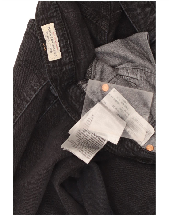 Męskie dżinsy Levi's 501 Straight W26 L30 Czarna bawełna