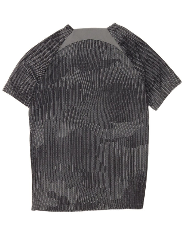 Męska koszulka Nike Dri Fit, duża, szara, geometryczna, poliestrowa koszulka sportowa