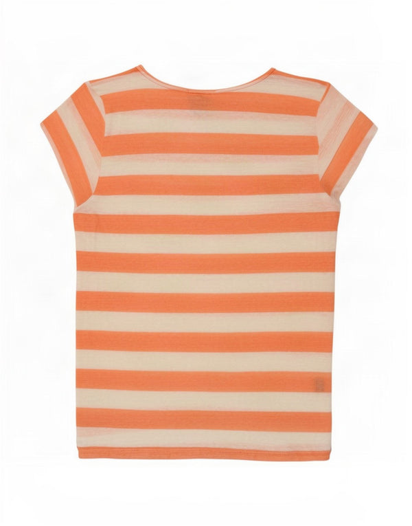 T-shirt damski Massimo Dutti Top UK 12 w średnie pomarańczowe paski