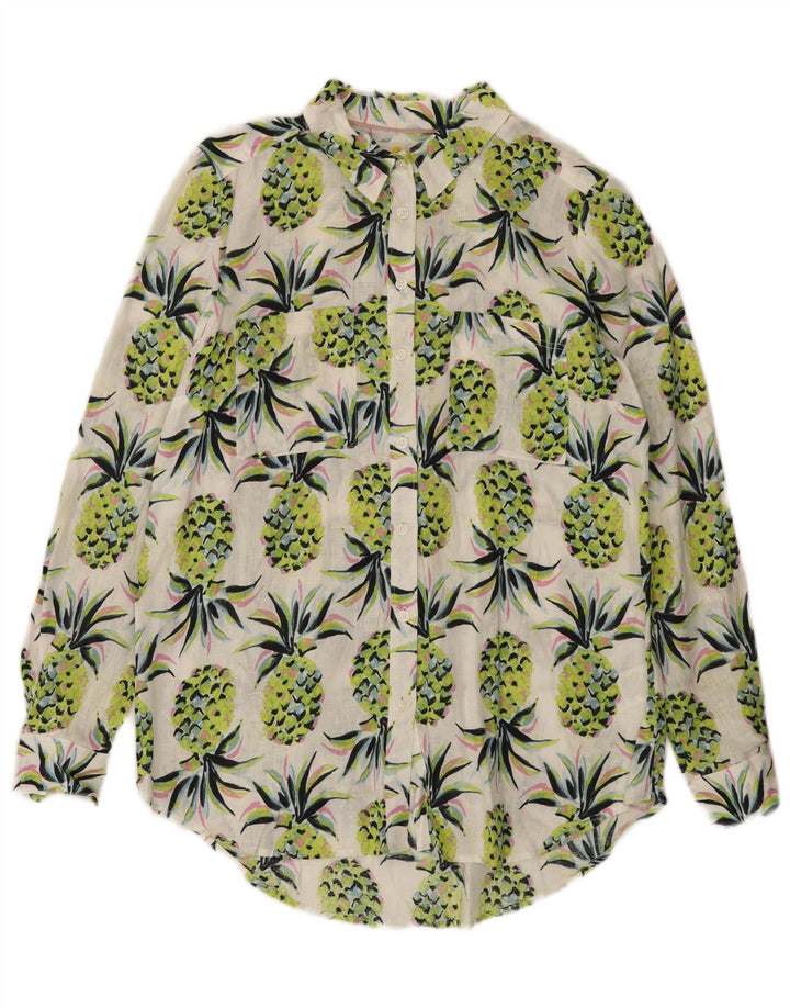 Koszula damska BODEN Oversize Longline w abstrakcyjny wzór UK 8 Small Green