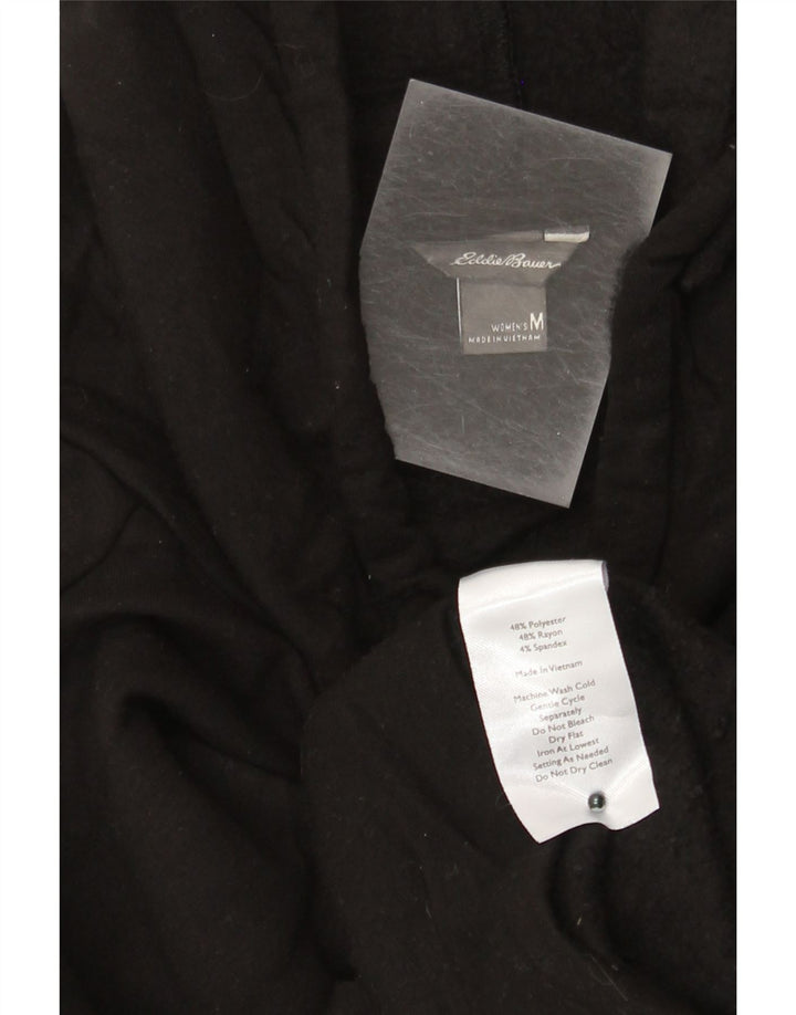 Damska bluza z kapturem o luźnym kroju Eddie Bauer UK 14, średni czarny poliester