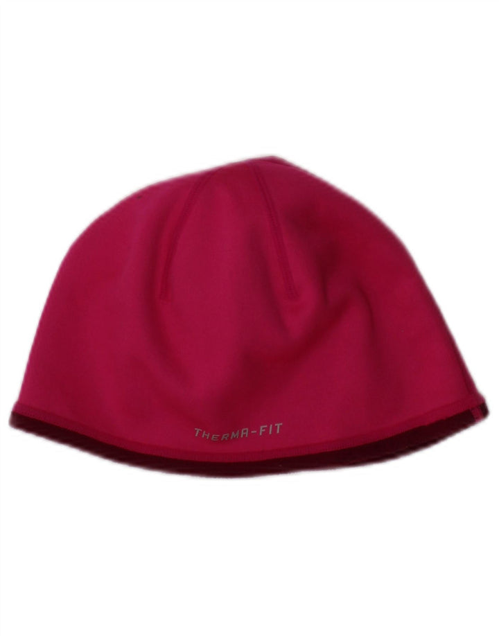NIKE Womens Reversible Beanie Hat One Size Pink Sports