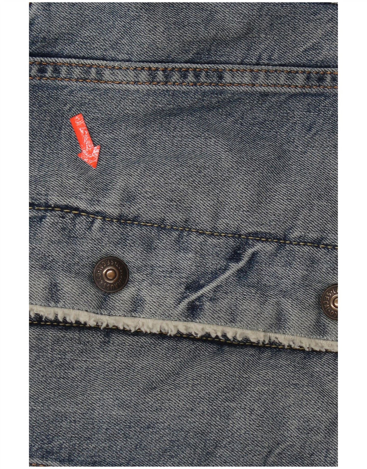 Męska kurtka dżinsowa Levi's Sherpa UK 36 Small Blue Cotton