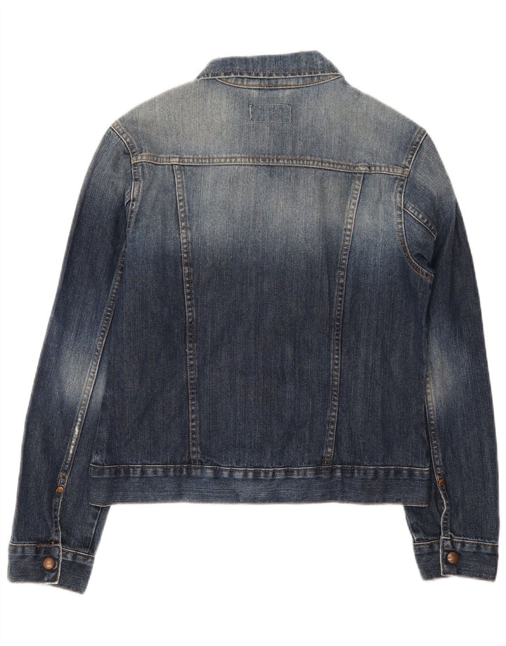 WRANGLER Womens Crop Denim Jacket UK 14 Large Blue Cotton Vintage Wrangler and Second-Hand Wrangler from Messina Hembry 
