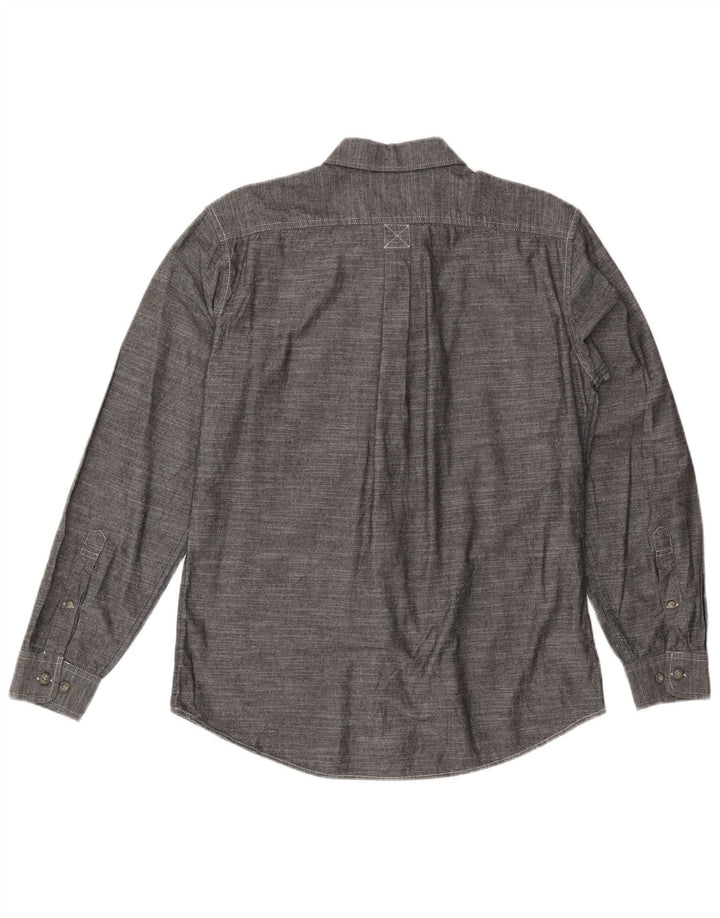Koszula męska EDDIE BAUER o klasycznym kroju, średnioszara, bawełniana