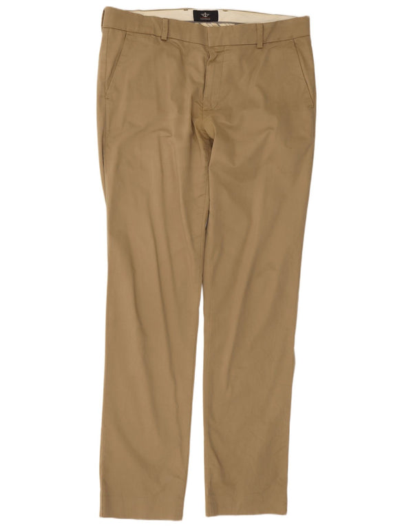 Dockers Męskie proste spodnie Chino W34 L34 Beżowa bawełna