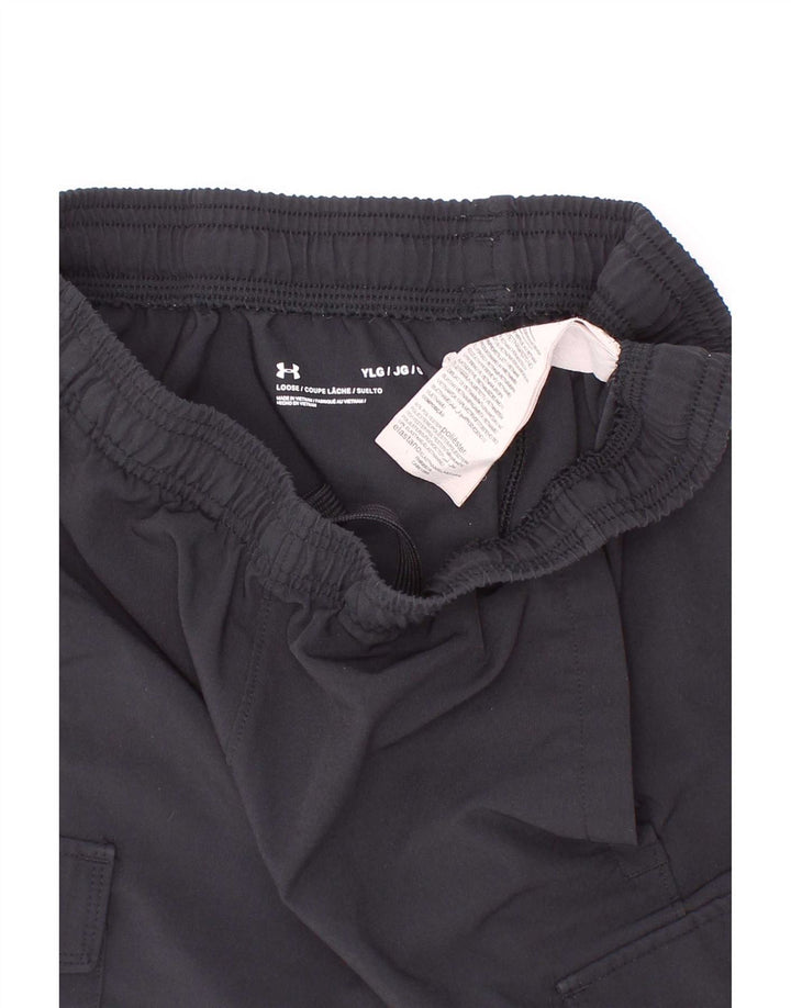Chłopięce spodenki sportowe Under Armour Cargo na 11-12 lat, duże, czarne, poliestrowe