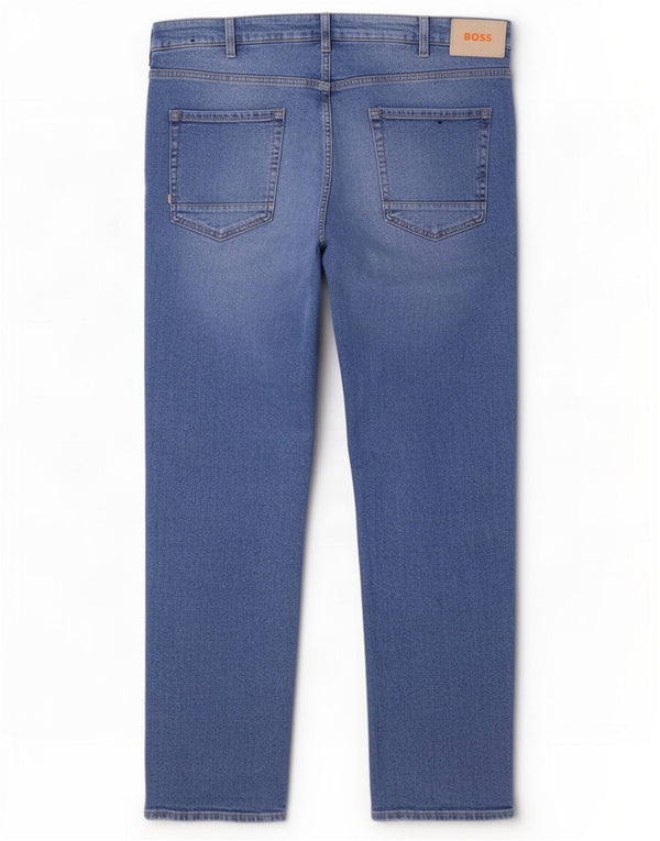 Hugo Boss Mens Straight Jeans W44 L32 Blue Cotton