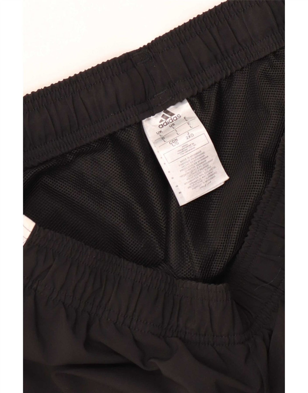 Męskie spodenki sportowe Adidas, duże, czarne, poliestrowe