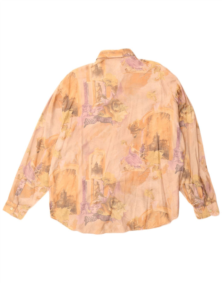 Męska koszula z grafiką Criver, duża, beżowa wiskoza