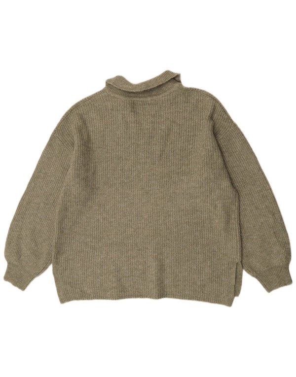 Marks & Spencer Damski sweter oversize z golfem, UK 16, duży, khaki