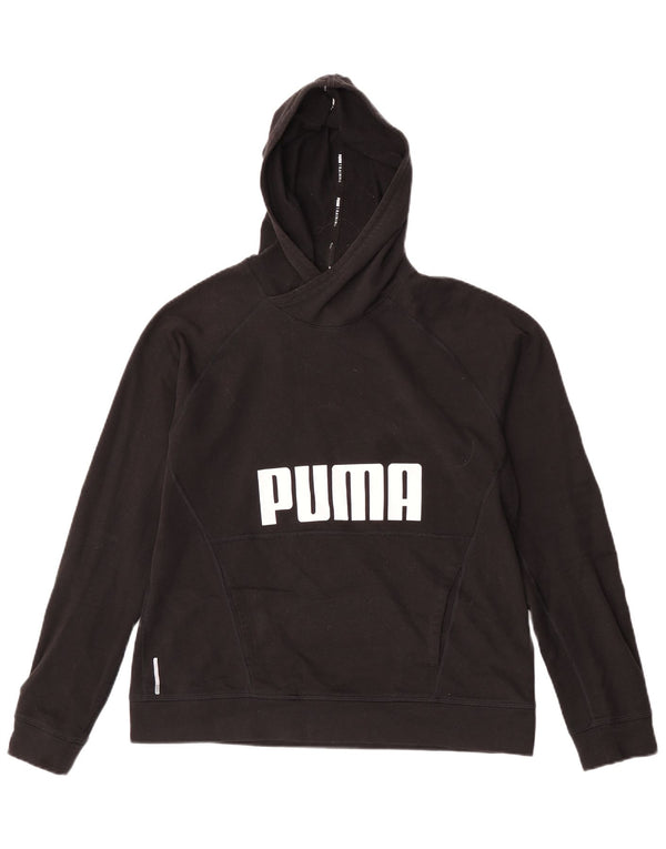 Damska bluza z kapturem Puma z grafiką UK 16, duża czarna