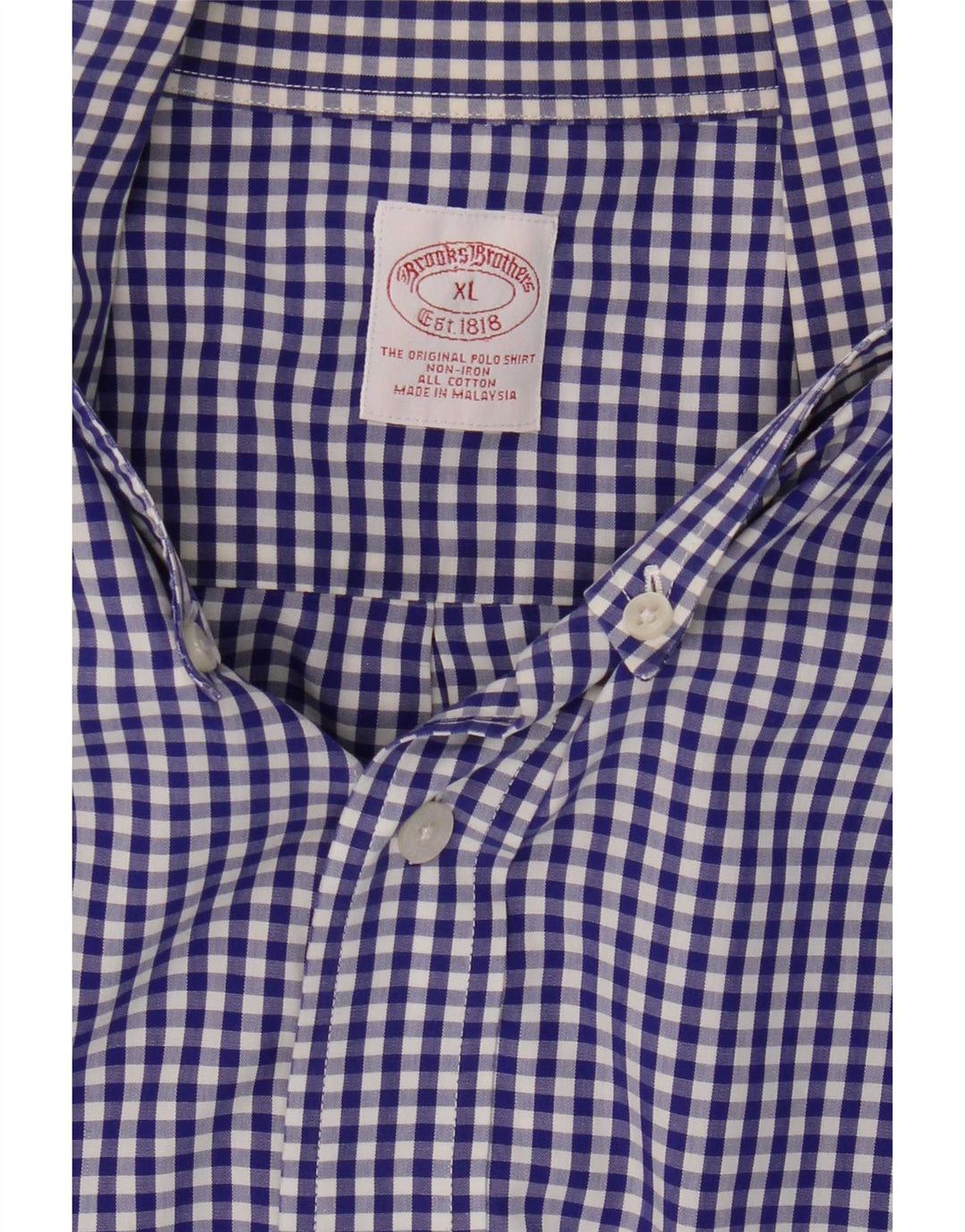 Koszula męska Brooks Brothers XL, niebieska bawełniana kratka