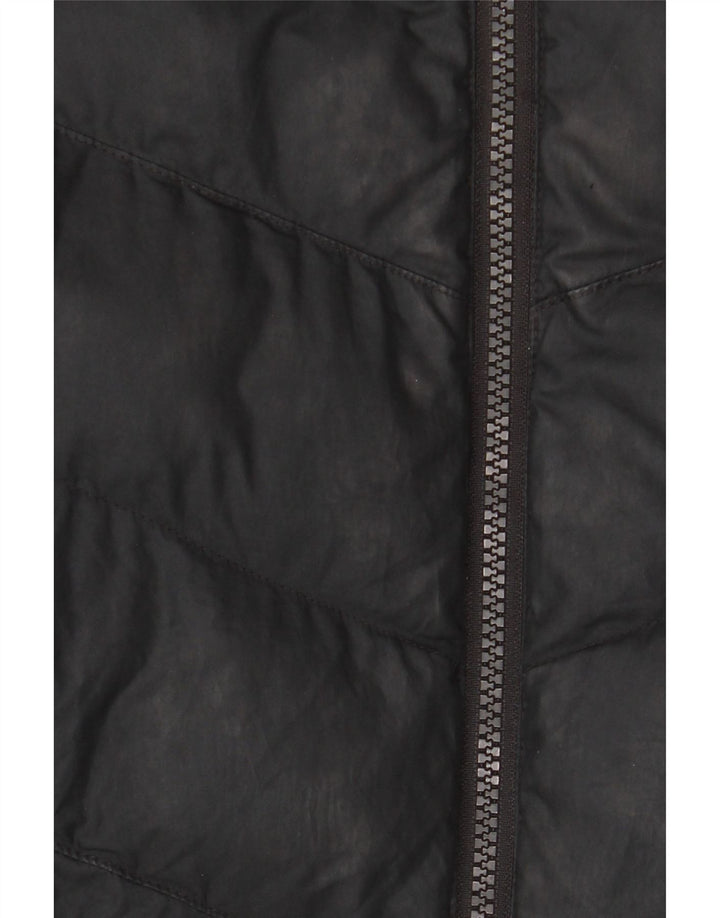 Chłopięca wyściełana kurtka z kapturem i kapturem Nike 10-11 lat, średni czarny poliester