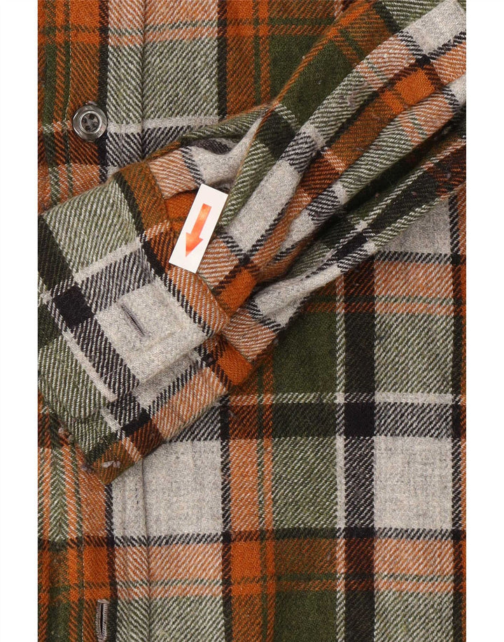 Vintage męska koszula flanelowa w dużą wielobarwną kratę
