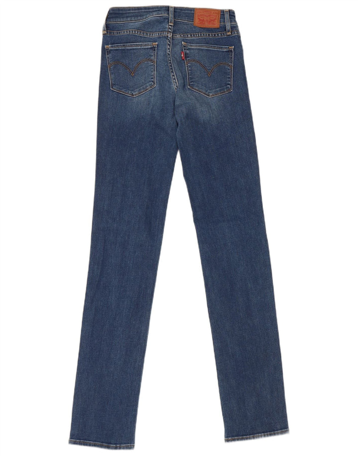 Damskie jeansy Levi's 714 Straight W25 L34 Niebieskie bawełniane