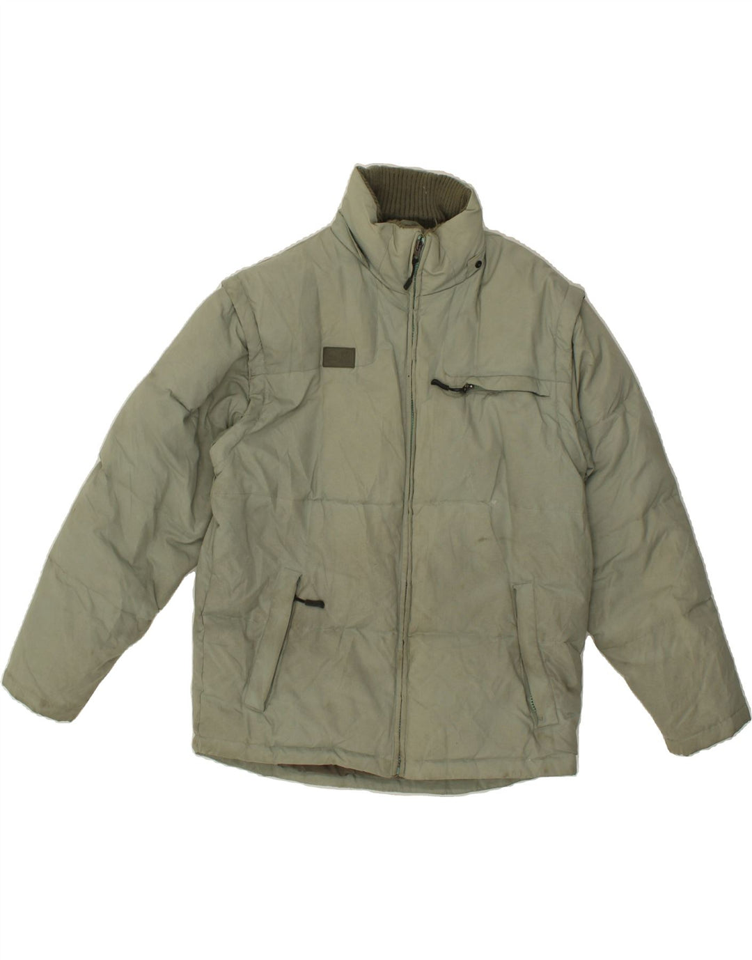 FILA Mens Hooded Padded Jacket UK 36 Small Green Polyamide | Vintage Fila | Thrift | Second-Hand Fila | Used Clothing | Messina Hembry 