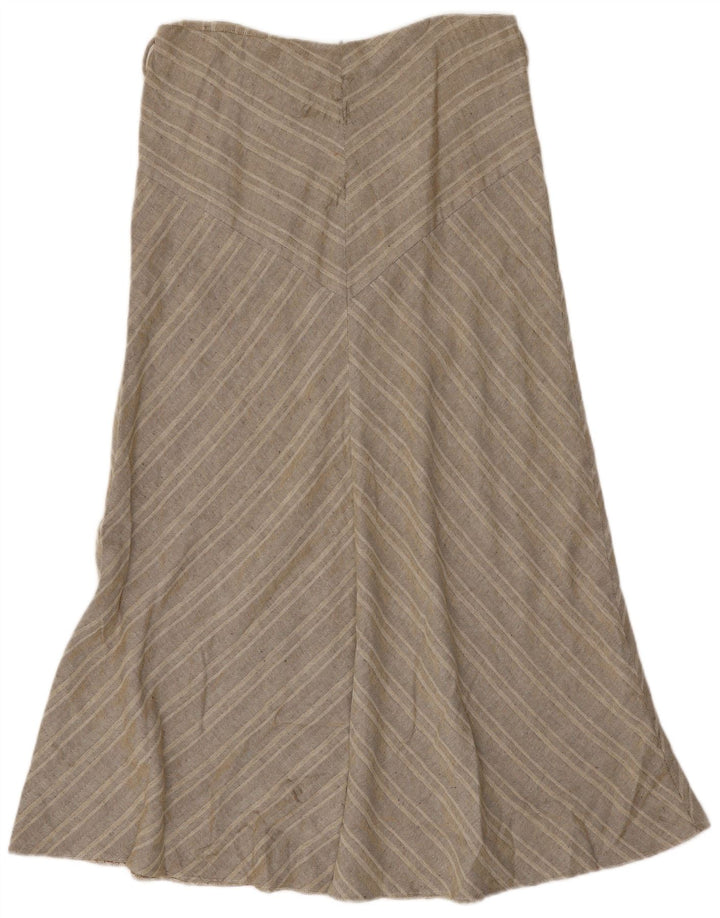 Marks & Spencer Damska spódnica maxi UK 14 duża W32 szara bawełna w jodełkę