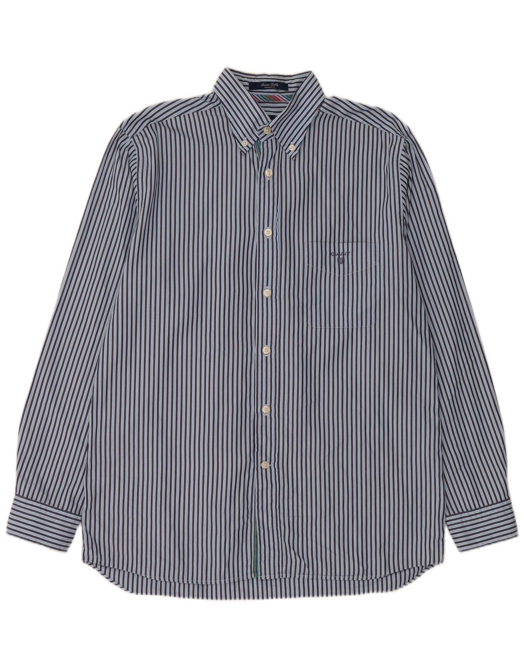 Koszula męska Gant o regularnym kroju, bawełniana w średnie niebieskie prążki