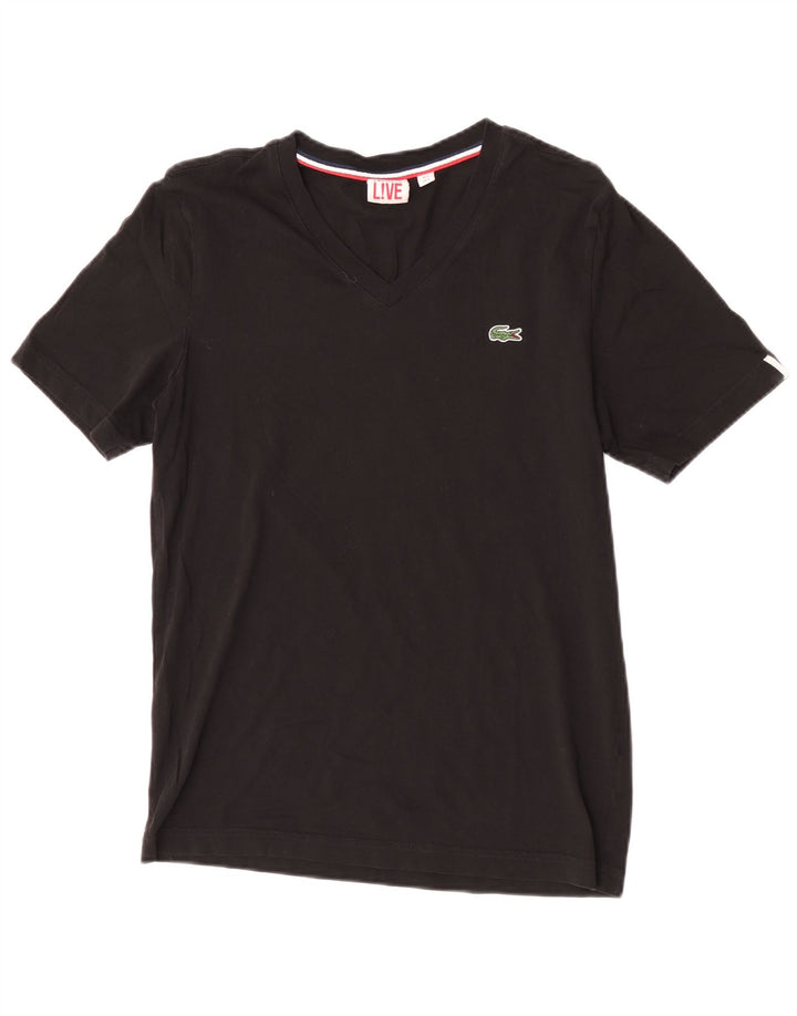 T-shirt męski Lacoste, rozmiar 3, mały, czarny, bawełniany