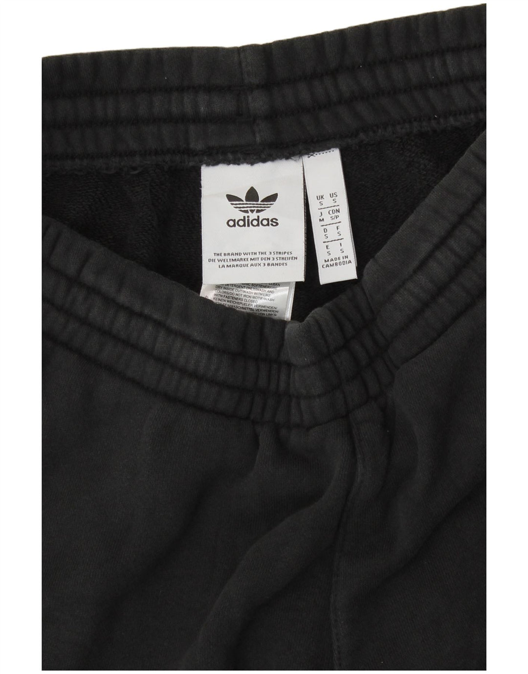 Damskie spodnie dresowe ADIDAS z grafiką Joggers UK 8, małe, czarne, bawełniane
