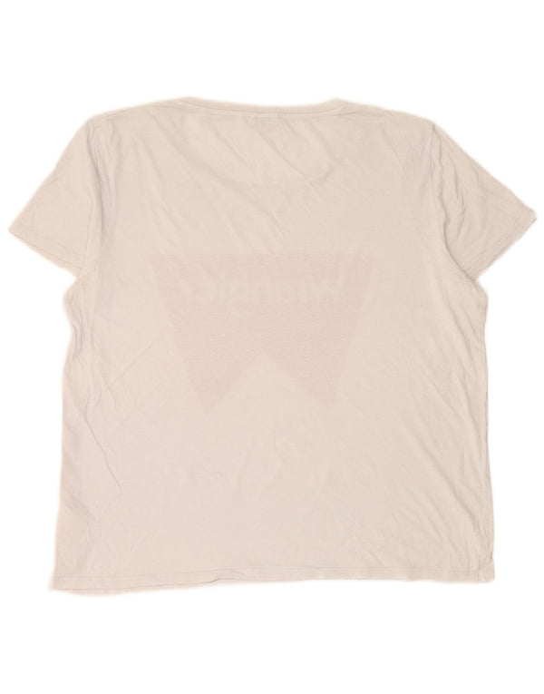 Damska koszulka oversize z grafiką WRANGLER Top UK 18 XL, biała bawełna