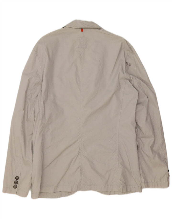Męska marynarka zapinana na 2 guziki Hugo Boss UK 52 XL, szara bawełna