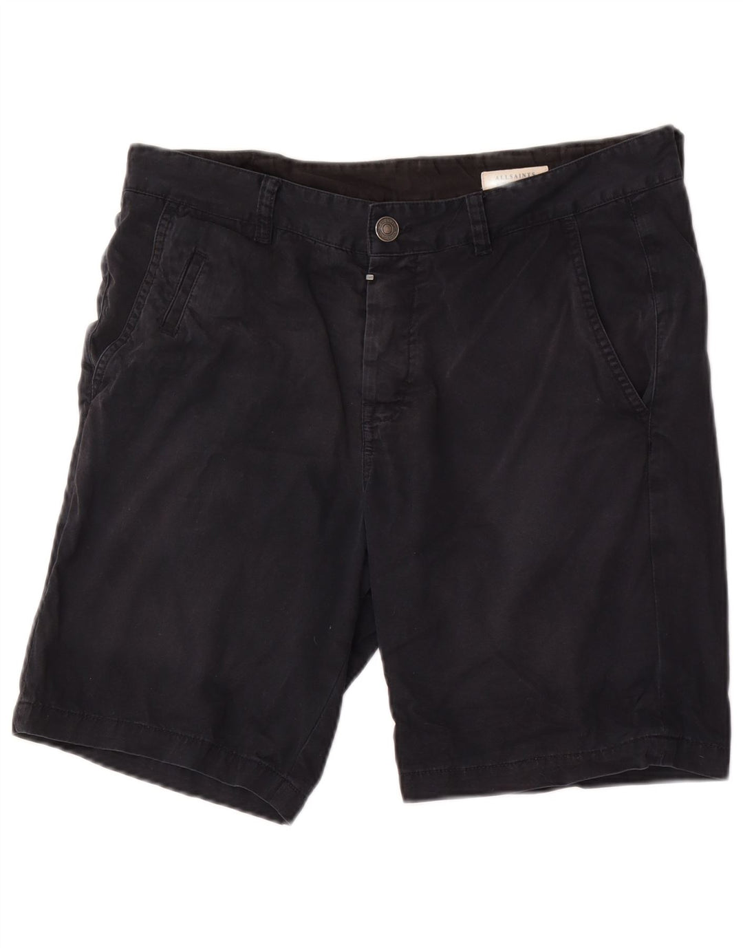 Męskie spodenki Chino All Saints W32, średnia czarna bawełna